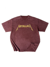 The New Metal King band Metallica's washed-out vintage T-shirt
