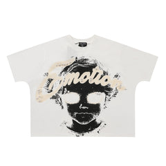 Mixed Emotion Cropped Graphic Tee
