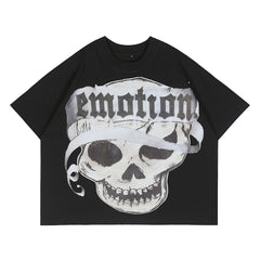 Mixed Emotion Skull Graphic Tee