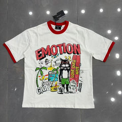 Mixed Emotion Contrast Trim Graphic Tee