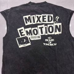 Mixed Emotion Layered Archive Sleeveless Top