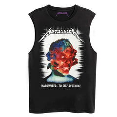 Metallica Rock Sleeveless T-shirt King of Metal Men's Loose Sleeveless Tank Top (15)