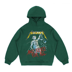 Hoodies, hoodies, metallica pullover, metal bands, American retro rock, round neck, men's and women's cotton, autumn and winter