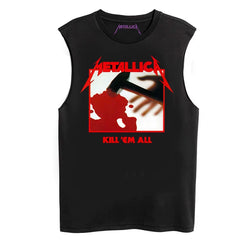 Metallica Rock Sleeveless T-shirt King of Metal Men's Loose Sleeveless Tank Top (16)