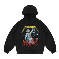 Hoodies, hoodies, metallica pullover, metal bands, American retro rock, round neck, men's and women's cotton, autumn and winter