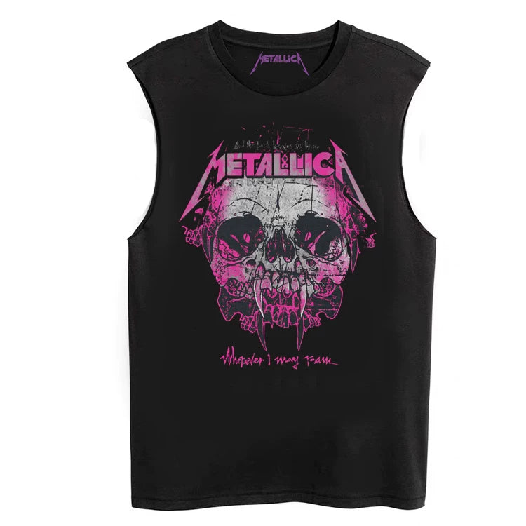 Metallica Rock Sleeveless T-shirt King of Metal Men's Loose Sleeveless Tank Top (7)