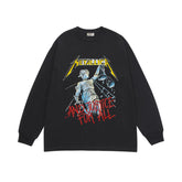 Metallica metal band long sleeved t-shirt rock poster style men's and women's round neck pure cotton James Hetfield