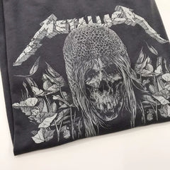 欧美单男式短袖T恤骷髅复古金属摇滚乐队Metallica街头潮流少量