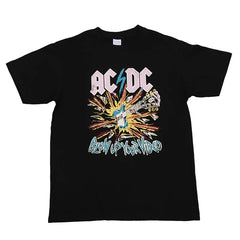 ACDC乐队皇后绿日blur摇滚fog美潮metallica复古着正肩短袖T恤男