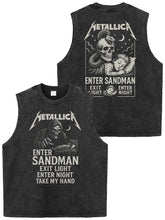 Metallica Heavy American Retro Washed Outdated Loose Rock Sleeveless T-shirt, Camback Tank Top