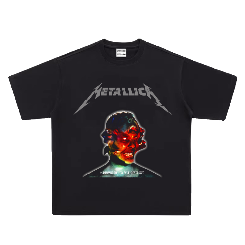 Metallica T-shirt Band Rock Metal Hardwired to Self Construct High Street Loose