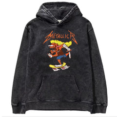 Metallica metal band James Hetfield punk distressed washed retro batik hooded sweatshirt (16)