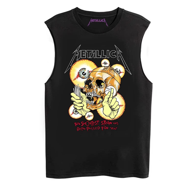 Metallica Rock Sleeveless T-shirt King of Metal Men's Loose Sleeveless Tank Top (11)