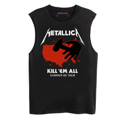 Metallica Rock Sleeveless T-shirt King of Metal Men's Loose Sleeveless Tank Top (12)