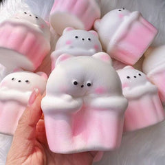 Slow Rising Squishy Bear Ice Cream Stress Relief Decompression Toy