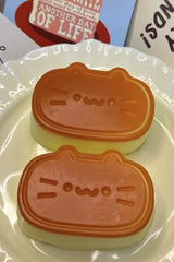 Handmade Silicone Squishy Cat Half-baked Cheese Cake