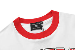Mixed Emotion Striped Graphic Tee
