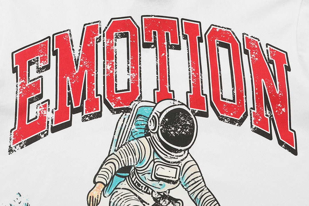 Mixed Emotion Striped Graphic Tee
