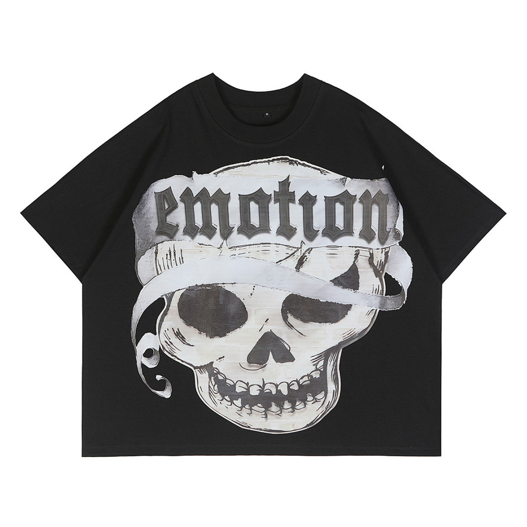 Mixed Emotion Skull Graphic Tee