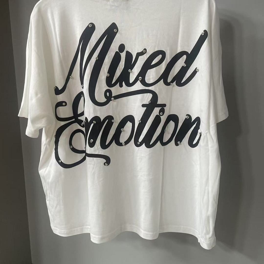 Mixed Emotion Rhinestone Graphic Tee