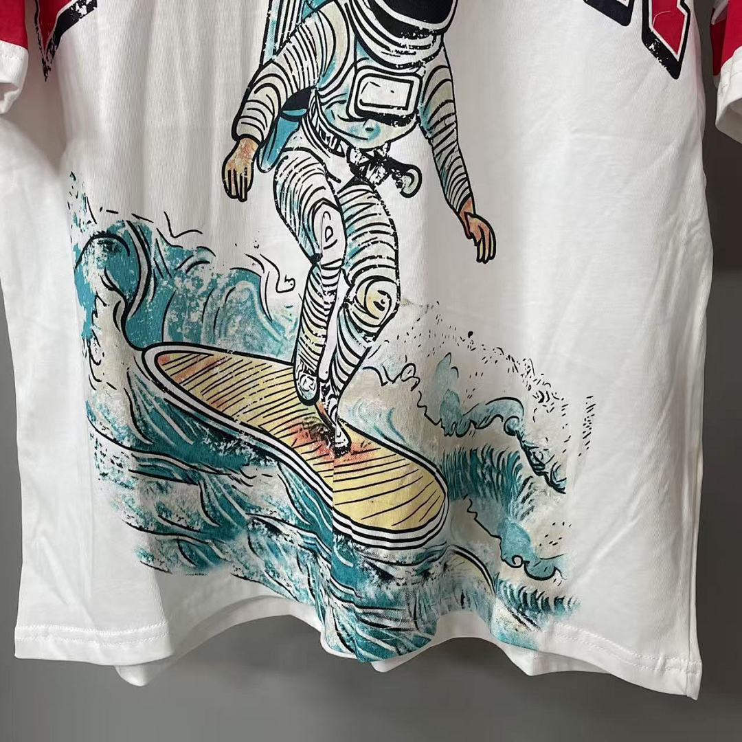Mixed Emotion Striped Graphic Tee