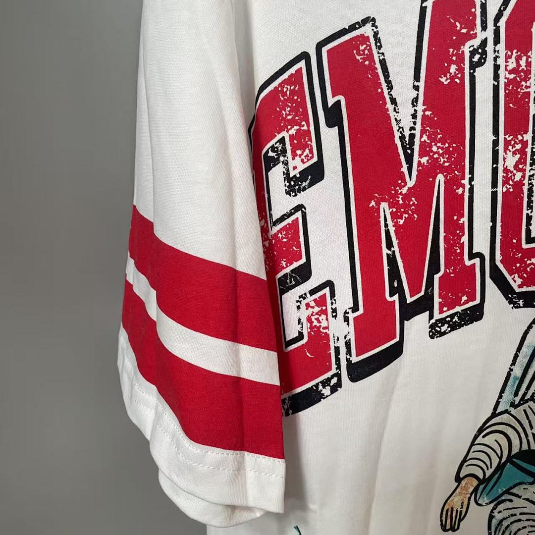 Mixed Emotion Striped Graphic Tee