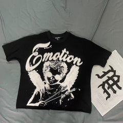 Mixed Emotion Cropped Graphic Tee