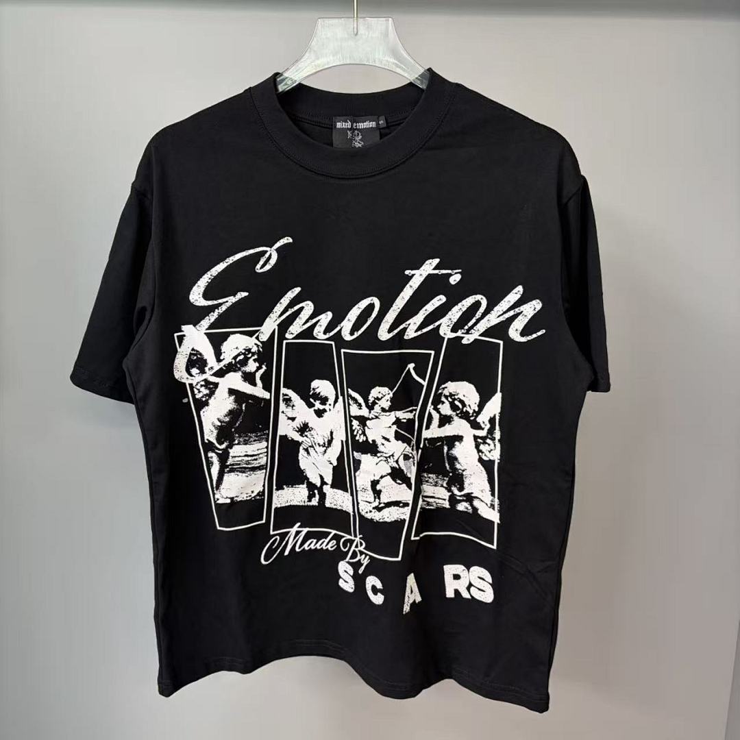 Mixed Emotion Layered Figure Graphic Tee