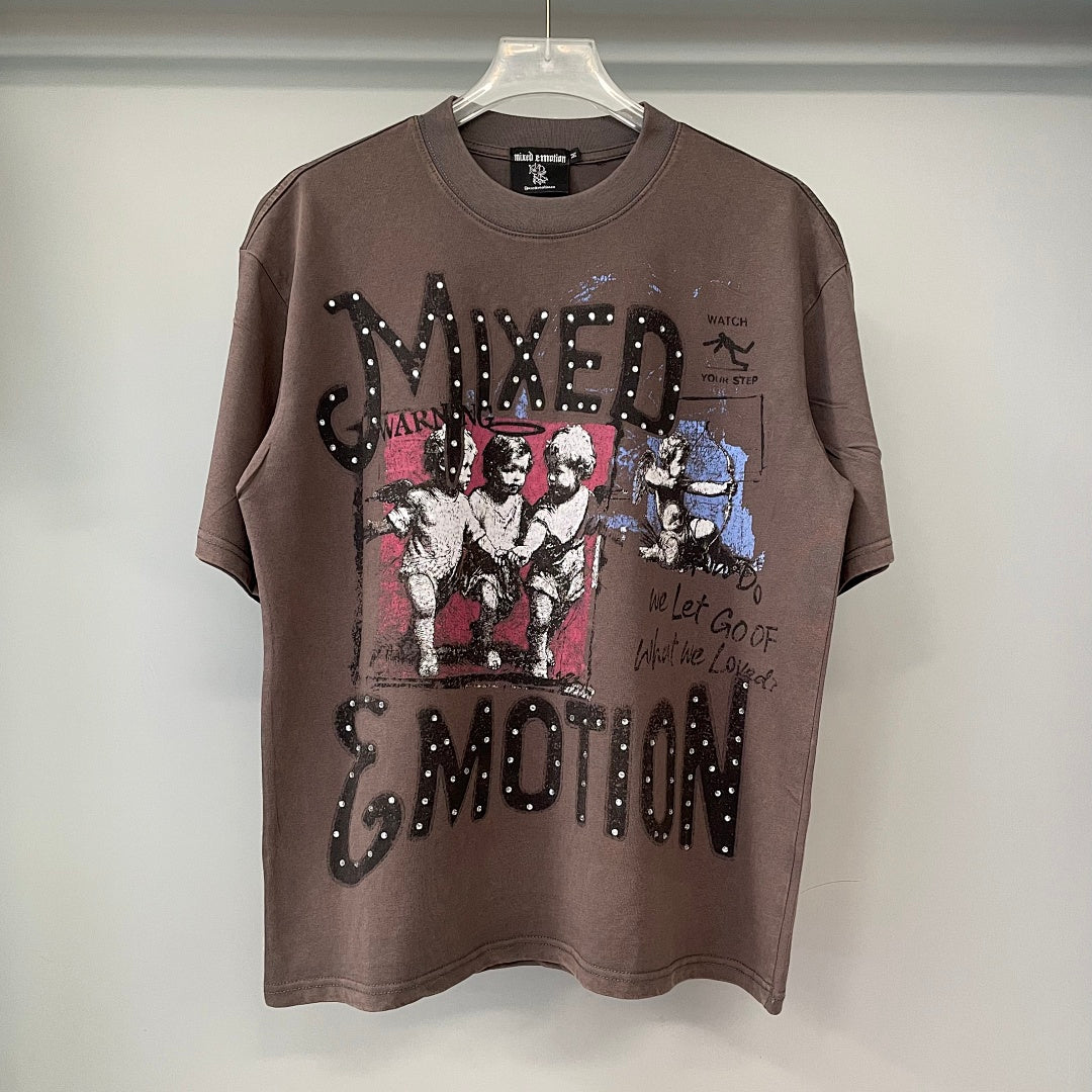Mixed Emotion Dual Panel Graphic Tee