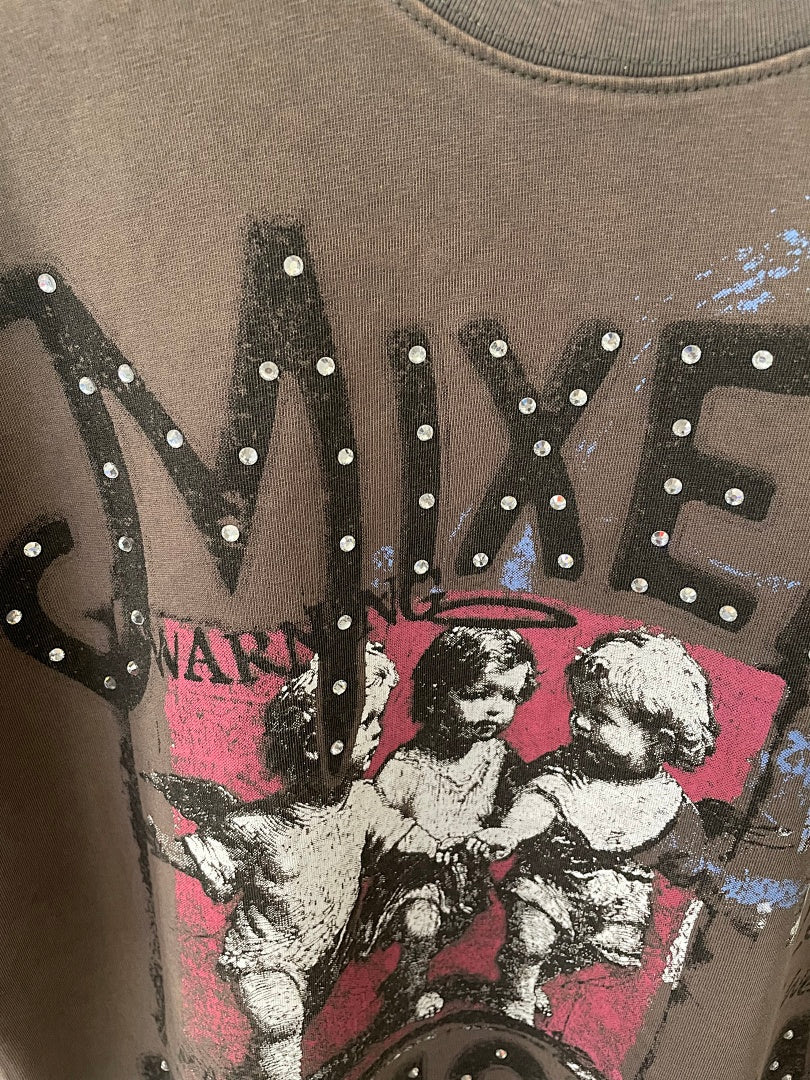 Mixed Emotion Dual Panel Graphic Tee