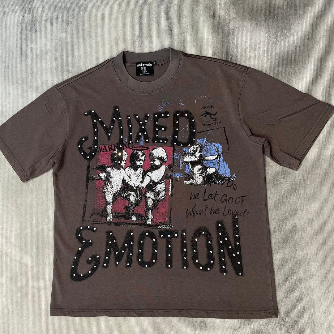 Mixed Emotion Dual Panel Graphic Tee