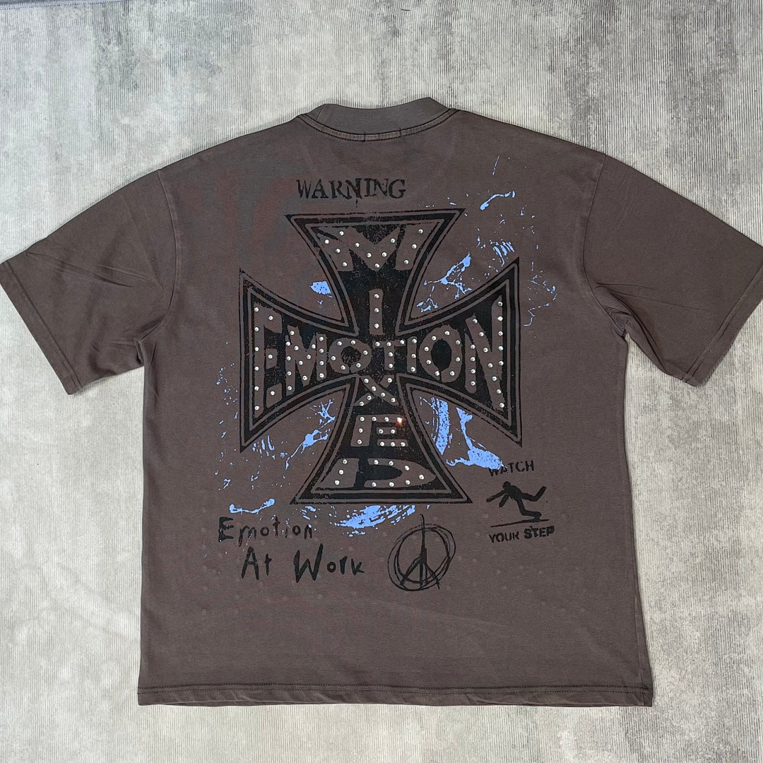 Mixed Emotion Dual Panel Graphic Tee