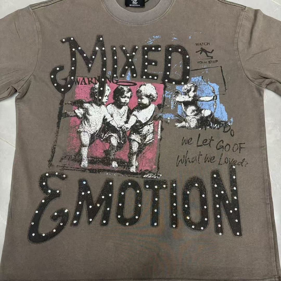 Mixed Emotion Dual Panel Graphic Tee