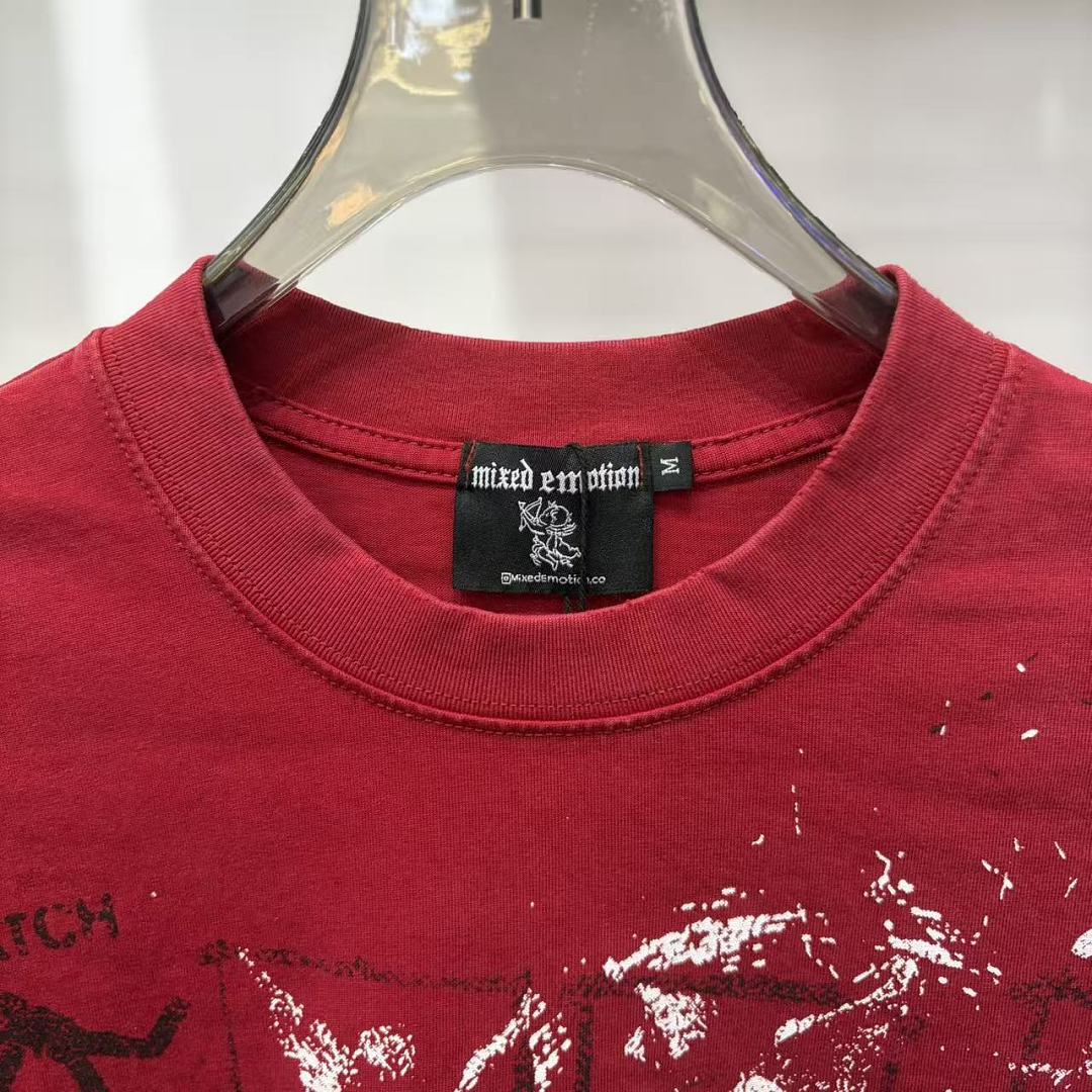 Mixed Emotion Distressed Typography Graphic Tee