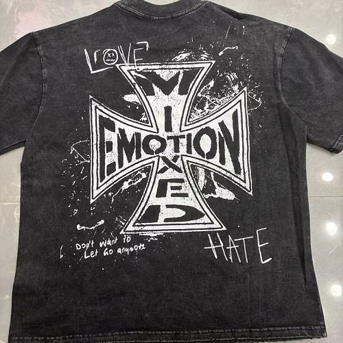 Mixed Emotion Distressed Handwritten Graphic Tee