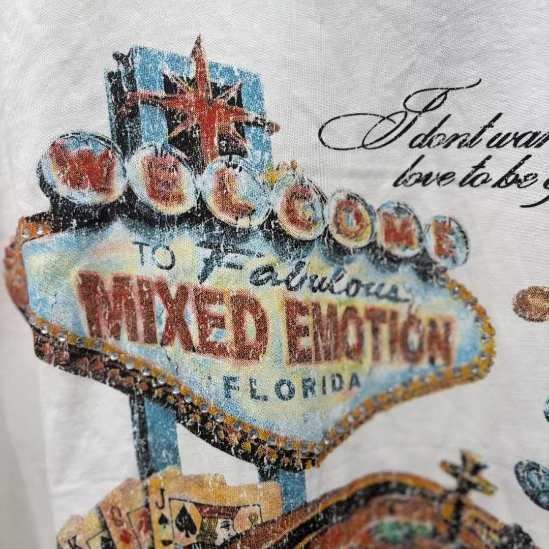 Mixed Emotion Graphic Illustration T-Shirt