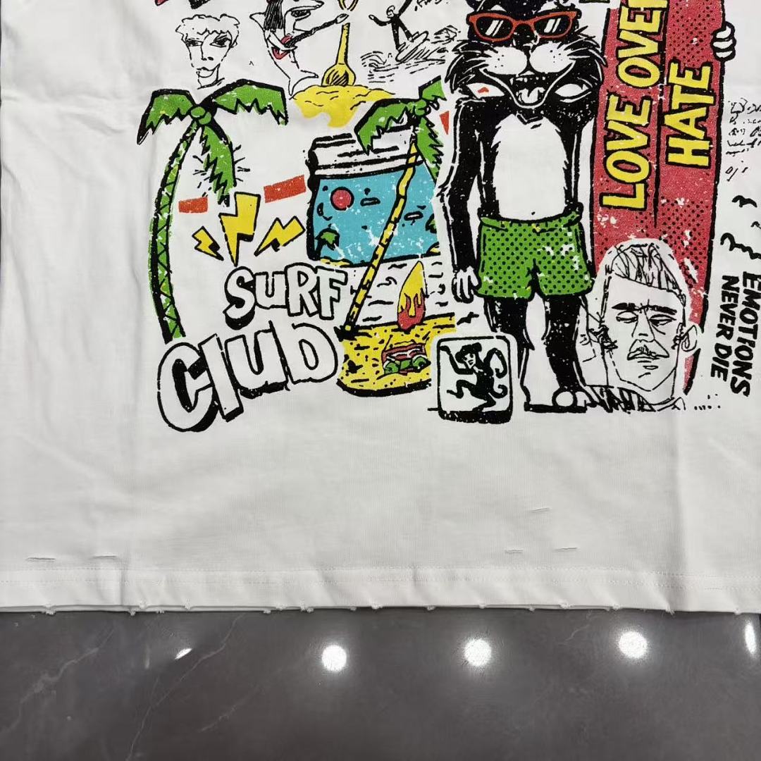 Mixed Emotion Contrast Trim Graphic Tee