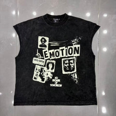 Mixed Emotion Layered Archive Sleeveless Top