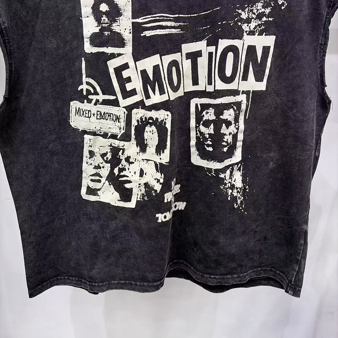 Mixed Emotion Layered Archive Sleeveless Top
