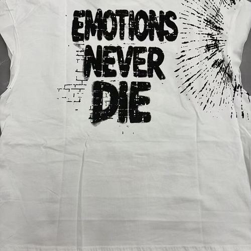 Mixed Emotion Distressed Sketch Sleeveless Top