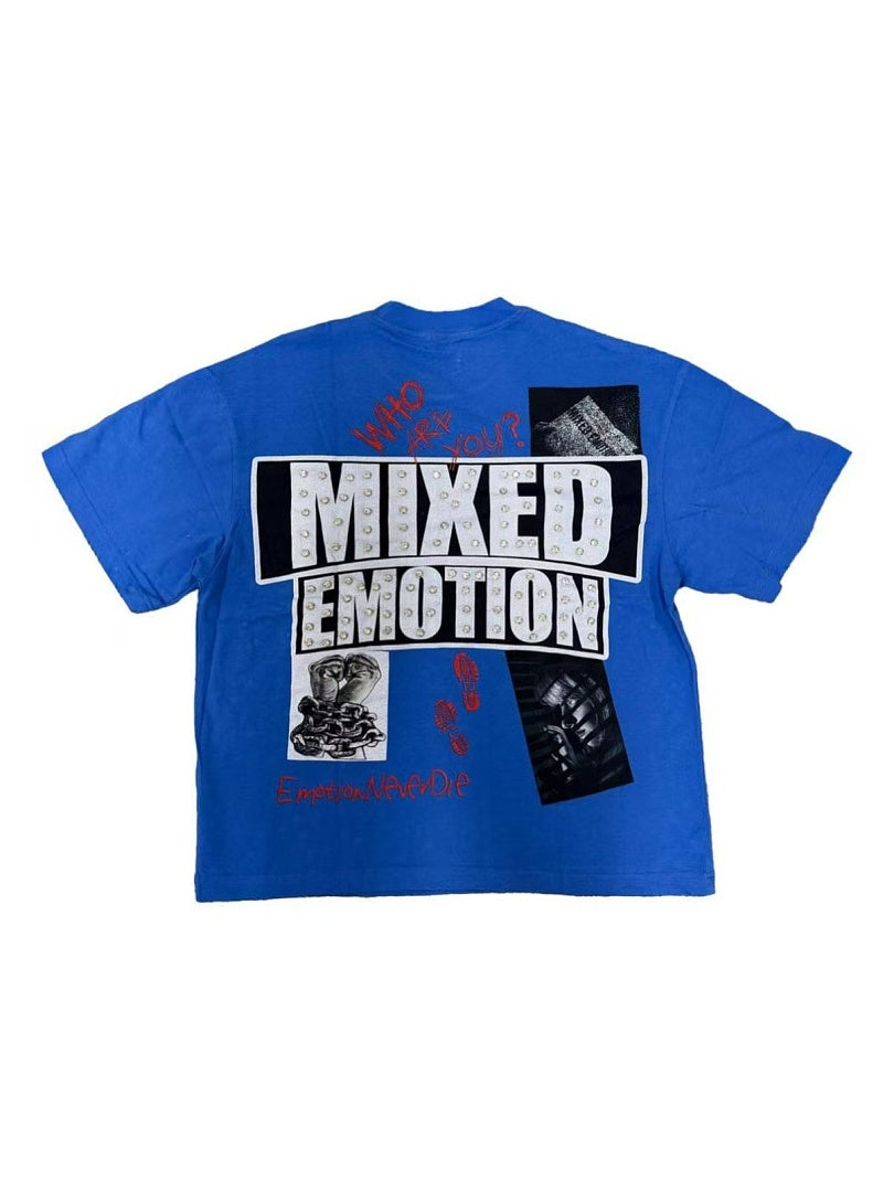 Mixed Emotion Panel Graphic Street T-Shirt