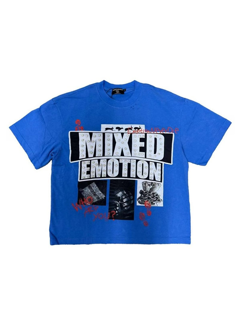 Mixed Emotion Panel Graphic Street T-Shirt