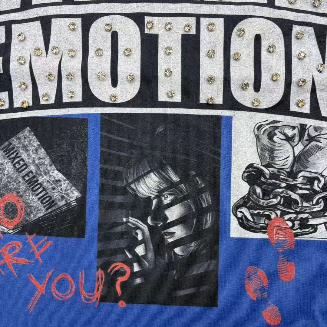 Mixed Emotion Panel Graphic Street T-Shirt