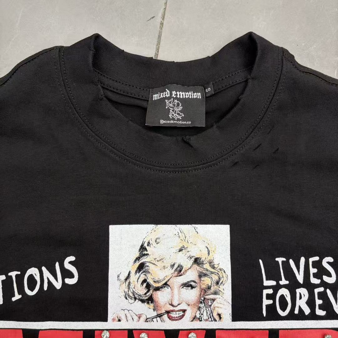Mixed Emotion Graphic Collage T-Shirt