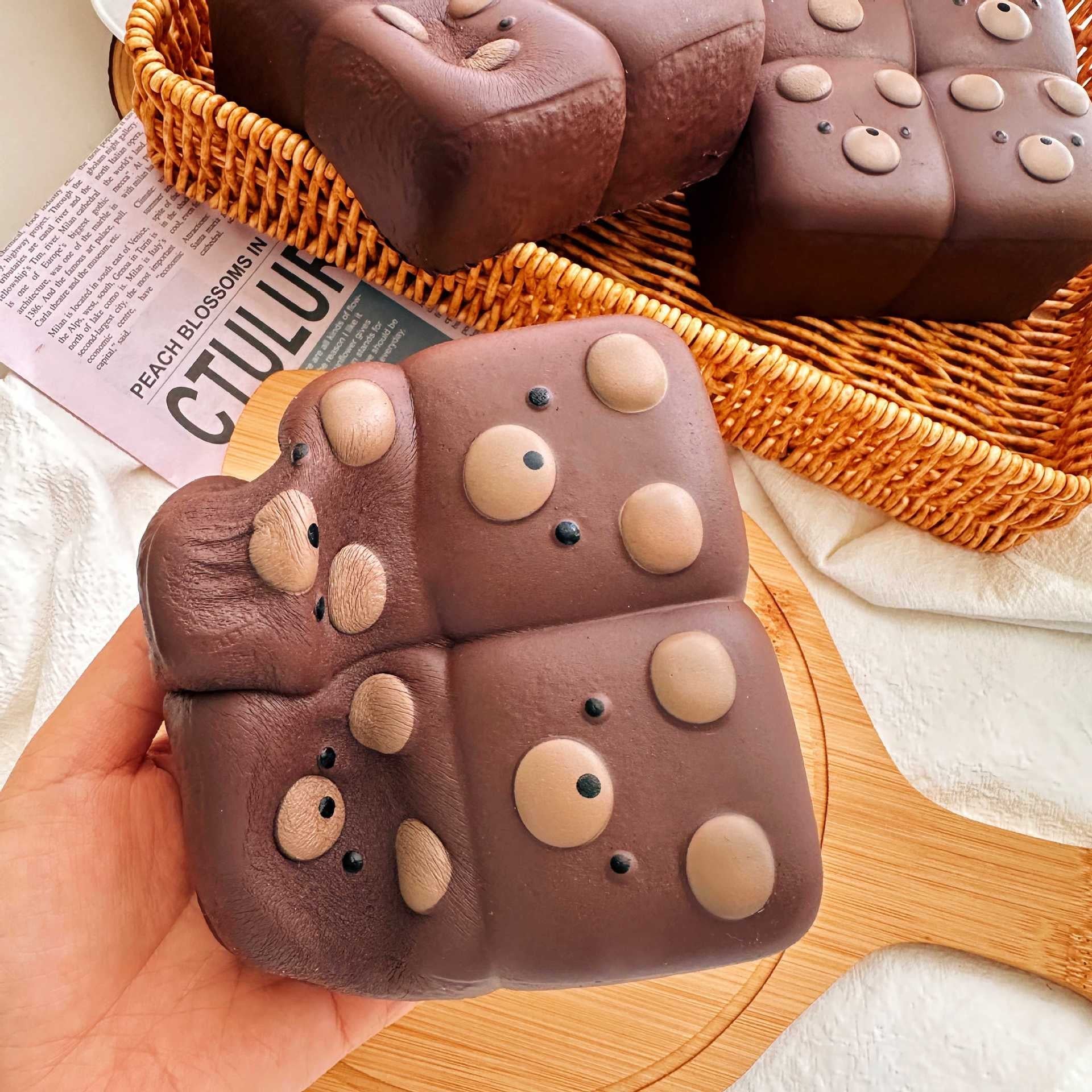 Chocolate Puppy Bread Slow Rising Squishy Stress Relief Decompression Toy