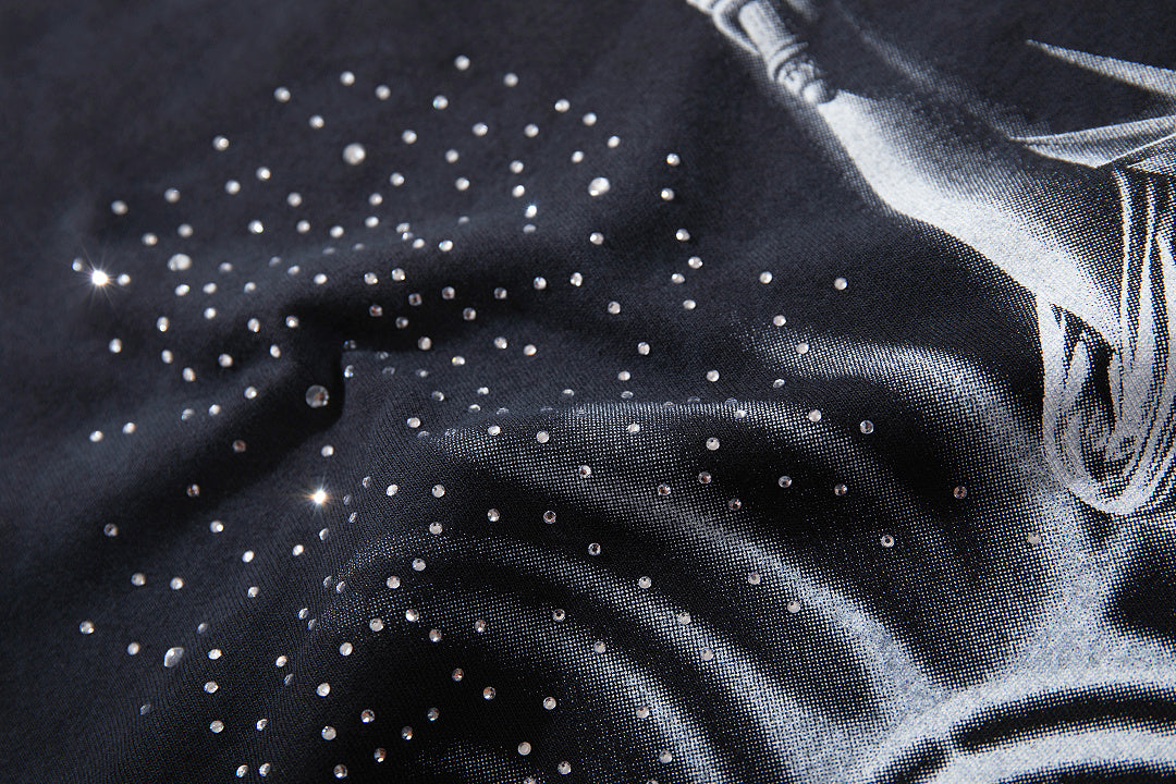 Rare Peace Vintage Mirage Crystal Graphic Oversized T-Shirt