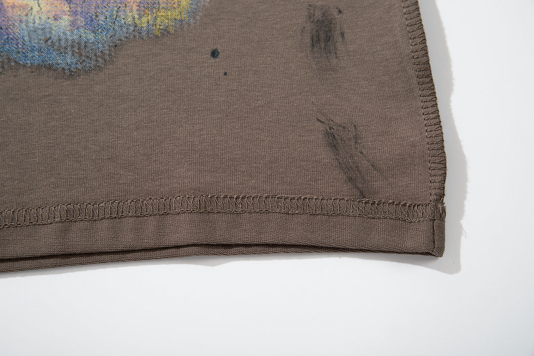 Rare Peace Vintage Dust Wash Crystal Graphic Street Tee