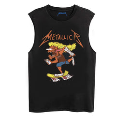 Metallica Rock Sleeveless T-shirt King of Metal Men's Loose Sleeveless Tank Top (18)
