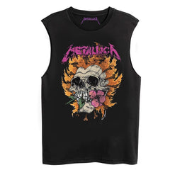 Metallica Rock Sleeveless T-shirt King of Metal Men's Loose Sleeveless Tank Top (6)