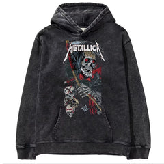 Metallica metal band James Hetfield punk distressed washed retro batik hooded sweatshirt (5)